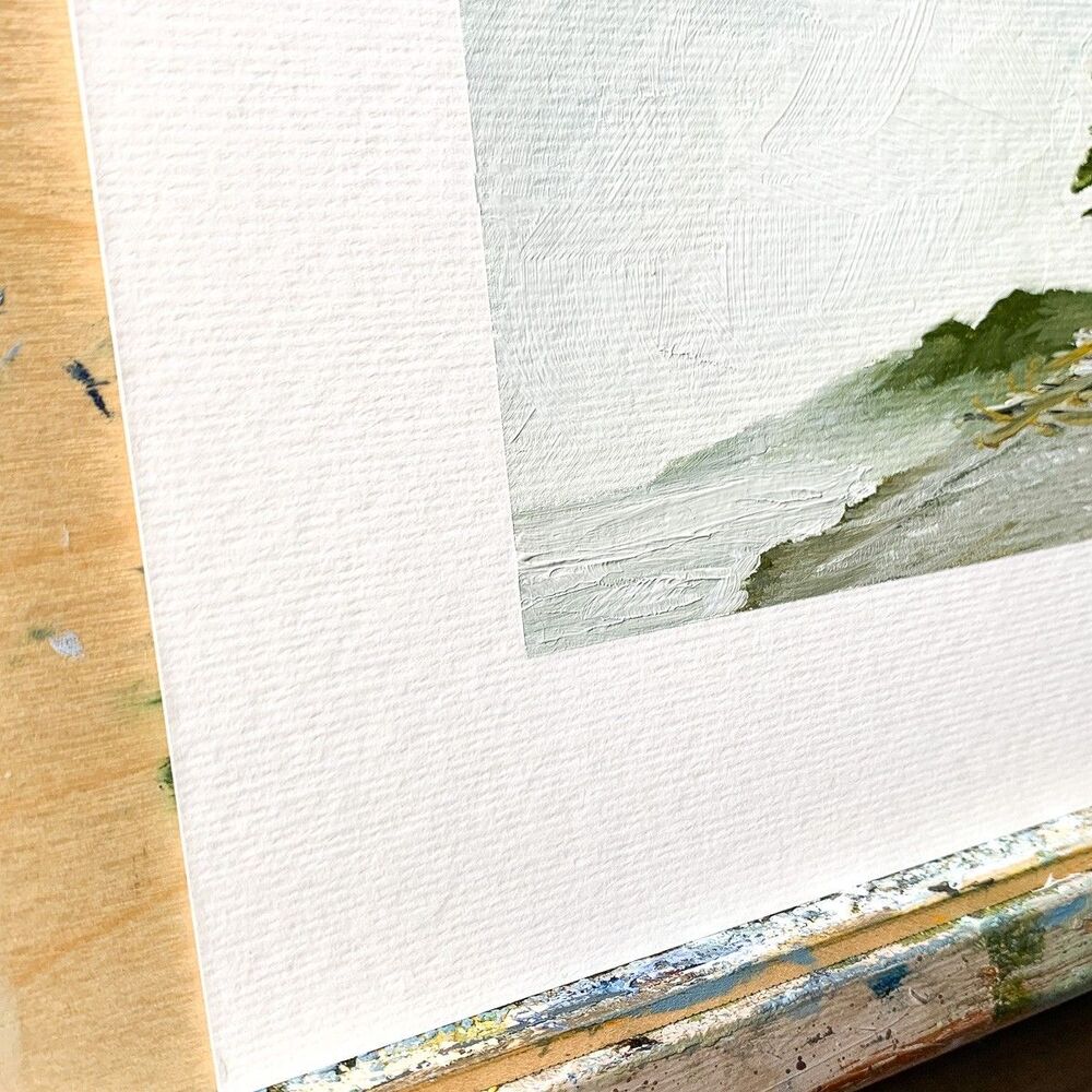 8x8 PNW Original Oil Painting Olympic National Park Seascape Moody Coast Signed - Picture 3 of 5